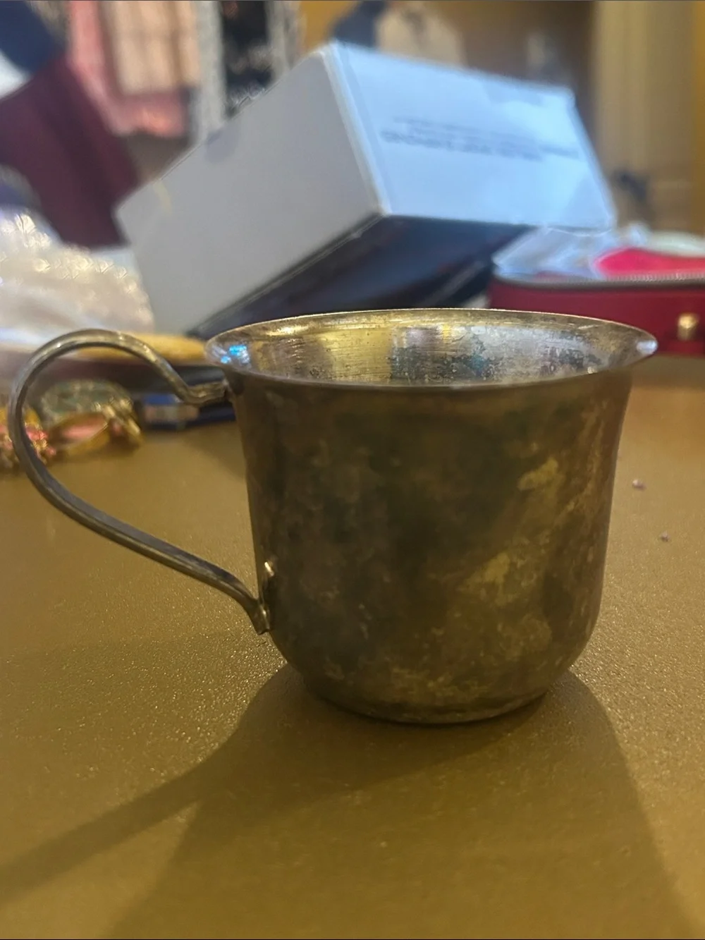 Vintage Leonard baby cup silver plated